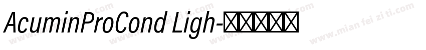 AcuminProCond Ligh字体转换